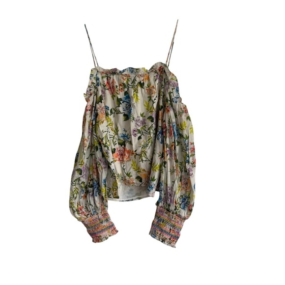 Alice + Olivia Tereza Floral Romantic Cottagecore Feminine Top Medium - Picture 5 of 11